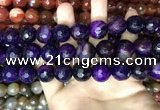 CAA3446 15 inches 16mm faceted round agate beads wholesale