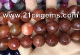 CAA3449 15 inches 16mm faceted round agate beads wholesale