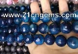 CAA3451 15 inches 16mm faceted round agate beads wholesale