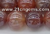 CAA3504 15.5 inches 12mm round AB-color fire agate beads wholesale