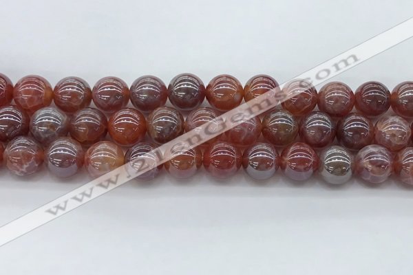 CAA3504 15.5 inches 12mm round AB-color fire agate beads wholesale