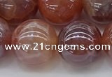 CAA3505 15.5 inches 14mm round AB-color fire agate beads wholesale