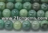 CAA3515 15.5 inches 4mm round AB-color grass agate beads wholesale