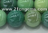 CAA3519 15.5 inches 12mm round AB-color grass agate beads wholesale