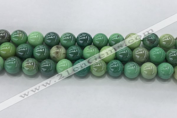 CAA3519 15.5 inches 12mm round AB-color grass agate beads wholesale