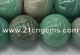 CAA3520 15.5 inches 14mm round AB-color grass agate beads wholesale