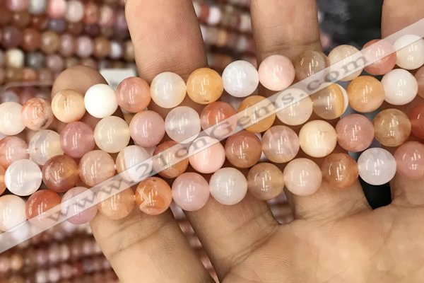 CAA3533 15.5 inches 8mm round pink botswana agate beads