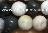 CAA3576 15.5 inches 6mm round parral dendrite agate beads