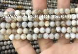 CAA3582 15.5 inches 6mm round ocean fossil agate beads wholesale