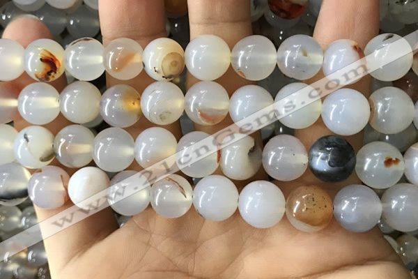 CAA3600 15.5 inches 12mm round dendritic agate beads wholesale