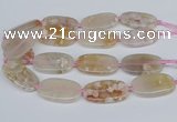 CAA3611 15.5 inches 25*45mm oval sakura agate gemstone beads