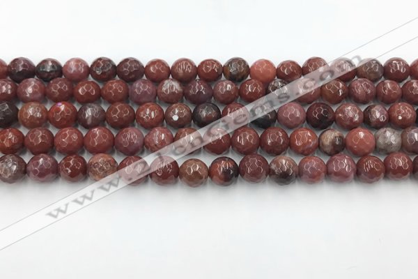 CAA3629 15.5 inches 6mm faceted round Portuguese agate beads