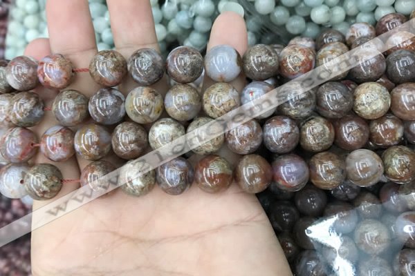 CAA3637 15.5 inches 6mm round flower agate beads wholesale