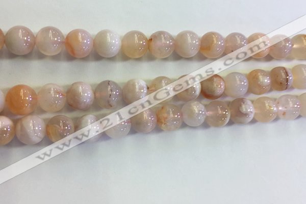 CAA3644 15.5 inches 8mm round sakura agate beads wholesale