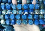 CAA3710 15*16mm - 16*17mm faceted nuggets chrysanthemum agate beads