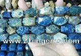 CAA3713 15*22mm - 16*25mm faceted nuggets chrysanthemum agate beads