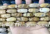 CAA3720 15.5 inches 9*22mm - 11*25mm rice chrysanthemum agate beads