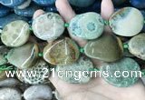 CAA3725 25*35mm - 30*40mm freeform chrysanthemum agate beads