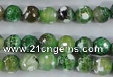 CAA376 15.5 inches 10mm faceted round fire crackle agate beads