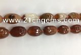 CAA3797 15*25mm - 18*28mm faceted rice agate druzy geode beads