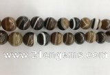 CAA3803 15.5 inches 14mm round line agate beads wholesale