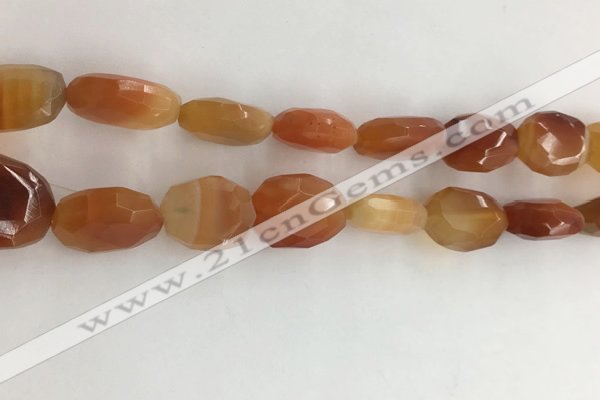 CAA3810 15.5 inches 13*18mm - 15*20mm faceted freeform red agate beads