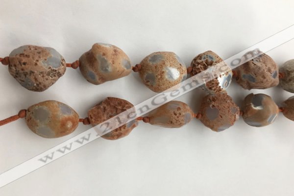 CAA3812 15.5 inches 20*25mm - 25*35mm nuggets rough agate beads