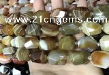 CAA3822 13*17mm - 18*22mm faceted nuggets line agate beads