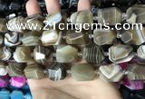 CAA3823 13*17mm - 18*22mm faceted nuggets line agate beads