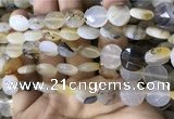 CAA3831 15.5 inches 12mm faceted coin montana agate beads