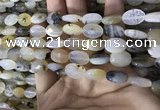 CAA3833 15.5 inches 8*12mm faceted oval montana agate beads