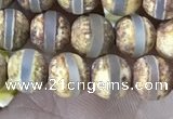 CAA3841 15 inches 6mm round tibetan agate beads wholesale