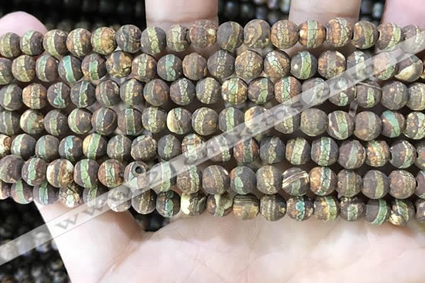 CAA3842 15 inches 6mm round tibetan agate beads wholesale