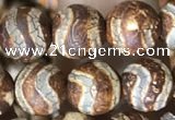 CAA3867 15 inches 8mm round tibetan agate beads wholesale