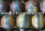 CAA3877 15 inches 8mm round tibetan agate beads wholesale