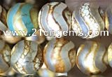 CAA3879 15 inches 8mm round tibetan agate beads wholesale