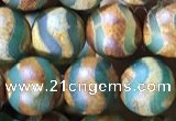 CAA3880 15 inches 8mm round tibetan agate beads wholesale