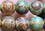 CAA3882 15 inches 8mm round tibetan agate beads wholesale