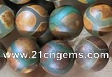 CAA3884 15 inches 8mm round tibetan agate beads wholesale