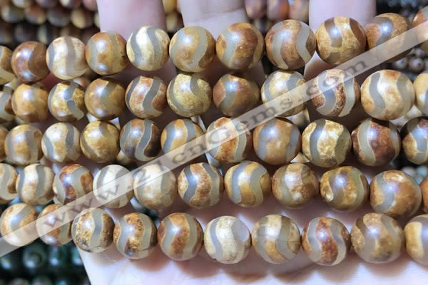 CAA3894 15 inches 10mm round tibetan agate beads wholesale