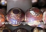 CAA3907 15 inches 10mm round tibetan agate beads wholesale