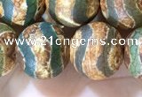 CAA3922 15 inches 12mm round tibetan agate beads wholesale