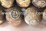 CAA3924 15 inches 12mm round tibetan agate beads wholesale