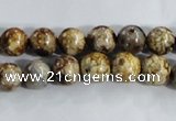 CAA393 15.5 inches 8mm round fire crackle agate beads wholesale