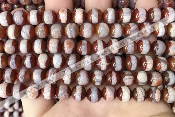 CAA3931 15 inches 8mm round tibetan agate beads wholesale