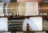 CAA3935 15.5 inches 8*20mm tube Madagascar agate beads wholesale