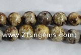 CAA394 15.5 inches 10mm round fire crackle agate beads wholesale