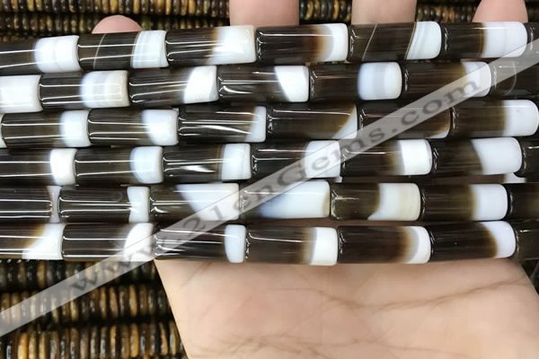 CAA3944 15.5 inches 8*20mm tube Madagascar agate beads wholesale