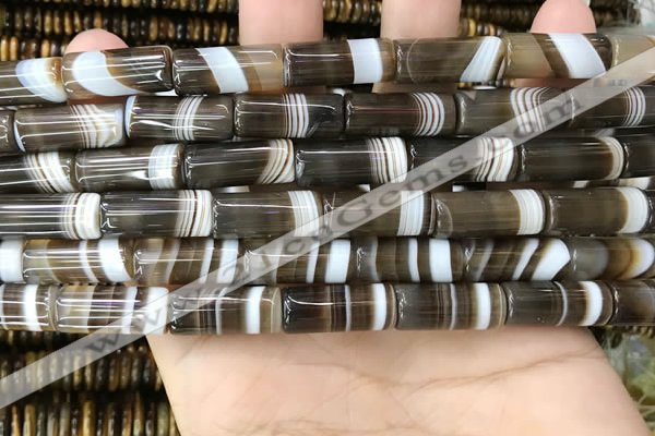 CAA3945 15.5 inches 8*20mm tube Madagascar agate beads wholesale