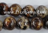 CAA398 15.5 inches 18mm round fire crackle agate beads wholesale